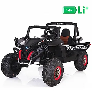 22V RSX MX - otroški avto na akumulator 4x4, črn
