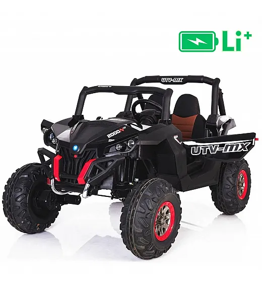 22V RSX MX - dječji automobil na baterijem 4x4, crni