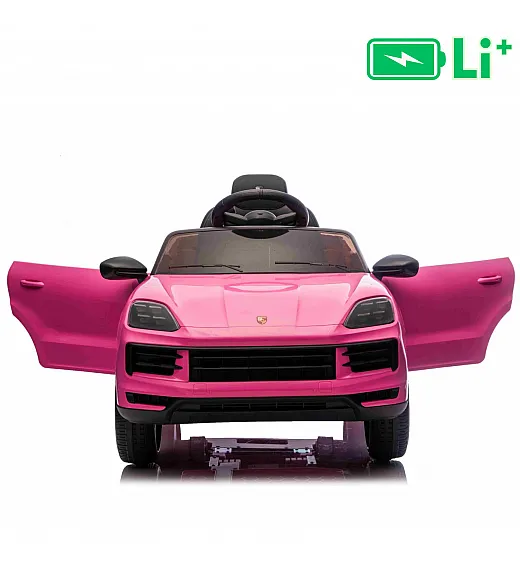 Auto za djevojčice Porsche Cayenne, 11V, li-baterija, pink