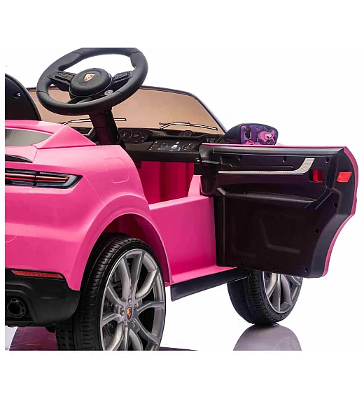 Auto za djevojčice Porsche Cayenne, 11V, li-baterija, pink