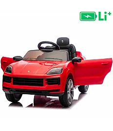Avtomobil za otroke Porsche Cayenne, 11V, li, rdeč