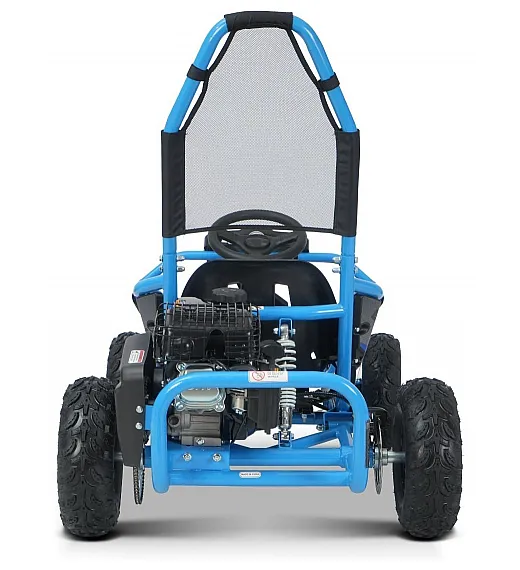 Otroški bencinski gokart Buggy RSX 98 cm³, 30 km/h, disk zavore, nizko zežišče, varnostni lok Otroški bencinski gokart Buggy RSX 98 cm³, 30 km/h, moder