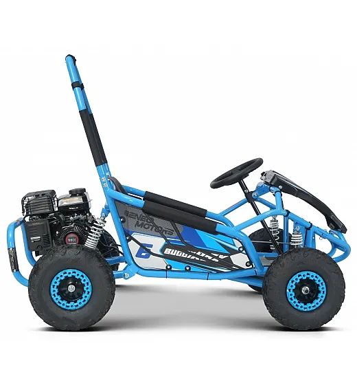 Otroški bencinski gokart Buggy RSX 98 cm³, 30 km/h, disk zavore, nizko zežišče, varnostni lok Otroški bencinski gokart Buggy RSX 98 cm³, 30 km/h, moder