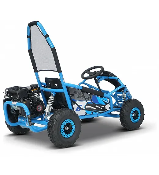 Otroški bencinski gokart Buggy RSX 98 cm³, 30 km/h, disk zavore, nizko zežišče, varnostni lok Otroški bencinski gokart Buggy RSX 98 cm³, 30 km/h, moder
