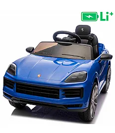 Otroški avto na akumulator Porsche Cayenne, 11V, li, moder