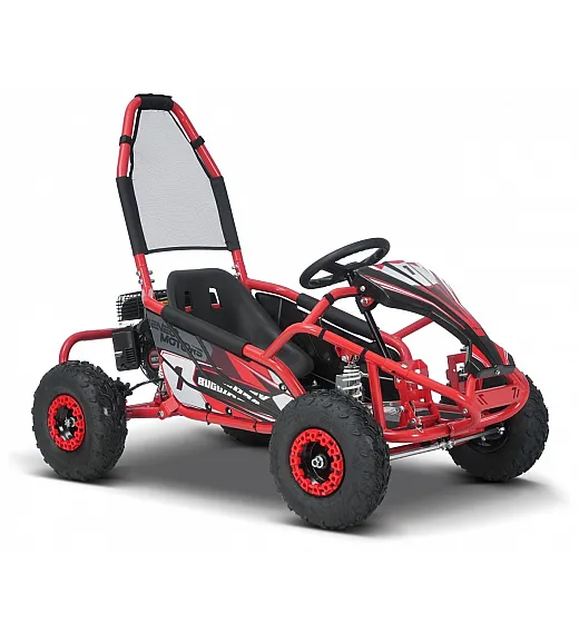 Otroški bencinski gokart Buggy RSX 98 cm³, 30 km/h, disk zavore, nizko zežišče, varnostni lok Otroški bencinski gokart Buggy RSX 98 cm³, 30 km/h, rdeč