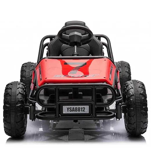 Robusten 24V električni otroški avto SPORT-KART, 100W, rdeč
