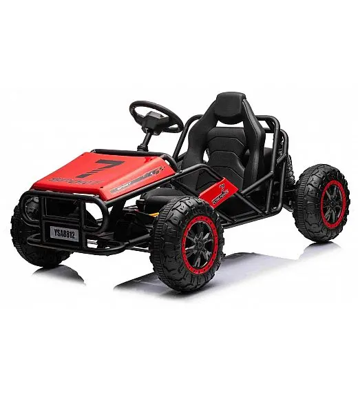 Robusten 24V električni otroški avto SPORT-KART, 100W, rdeč