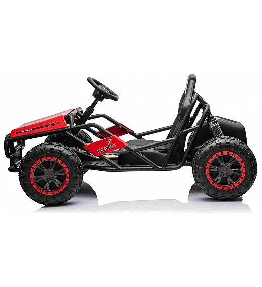 Robusten 24V električni otroški avto SPORT-KART, 100W, rdeč