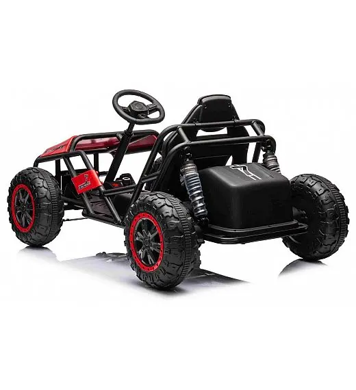 Robusten 24V električni otroški avto SPORT-KART, 100W, rdeč