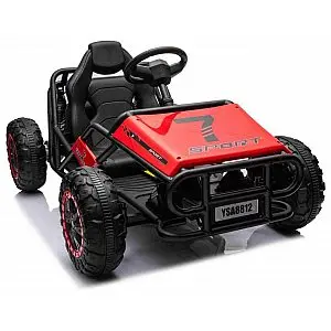 Robusten 24V električni otroški avto SPORT-KART, 100W, rdeč
