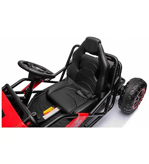 Robusten 24V električni otroški avto SPORT-KART, 100W, rdeč