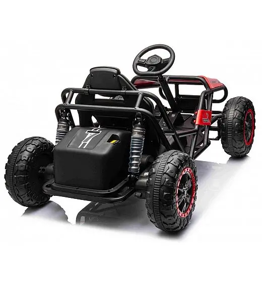 Robusten 24V električni otroški avto SPORT-KART, 100W, rdeč