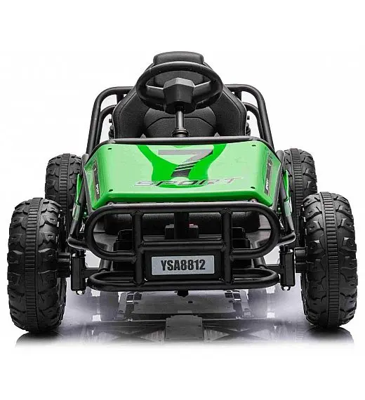 Robusten 24V električni otroški avto SPORT-KART, 100W, zelen