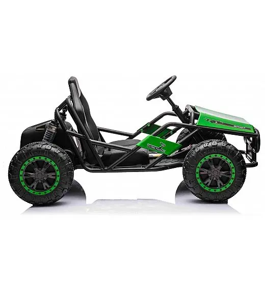 Robusten 24V električni otroški avto SPORT-KART, 100W, zelen