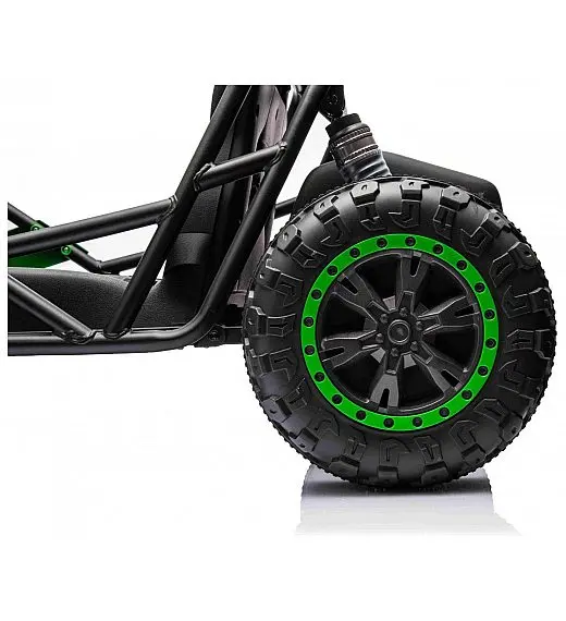 Robusten 24V električni otroški avto SPORT-KART, 100W, zelen