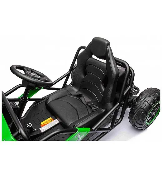 Robusten 24V električni otroški avto SPORT-KART, 100W, zelen