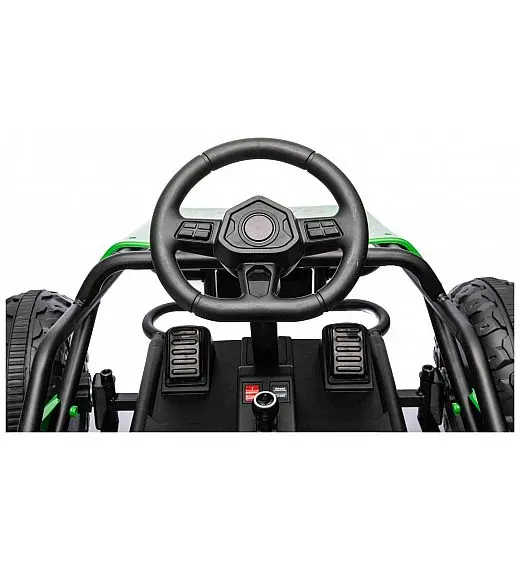 Robusten 24V električni otroški avto SPORT-KART, 100W, zelen