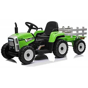 12v otroški traktor na akumulator  s prikolico zelen