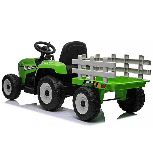 12v otroški traktor na akumulator  s prikolico zelen Beneo