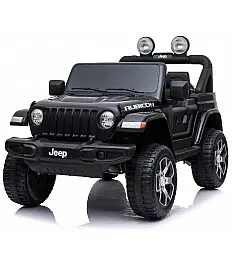 12V JEEP Wrangler RUBICON 4x4 - otroški avto na akumulator, črn