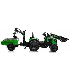 12V TOP-WORKER  - otroški traktor na akumulator, zelen