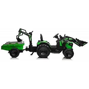 12V TOP-WORKER  - otroški traktor na akumulator, zelen