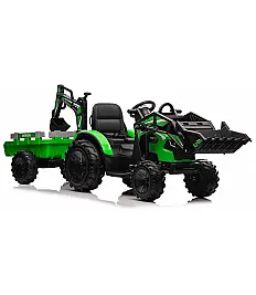 12V TOP-WORKER  - otroški traktor na akumulator, zelen