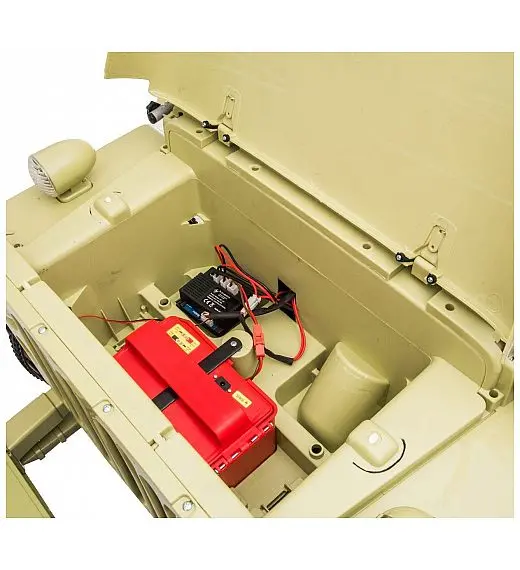 12V USA ARMY - dječji automobil na baterijem, beige