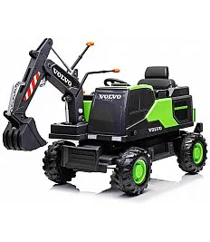 12V Volvo Excavator - otroški bager v zeleni barvi