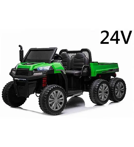 24V RIDER XXL 6X6 - otroški avto na akumulator, zelen