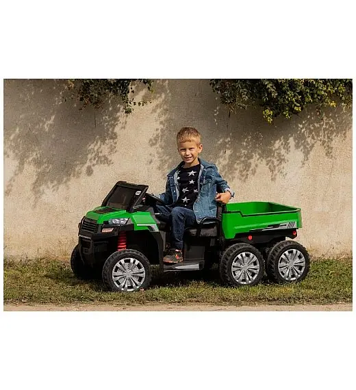 24V RIDER XXL 6X6 - otroški avto na akumulator, zelen