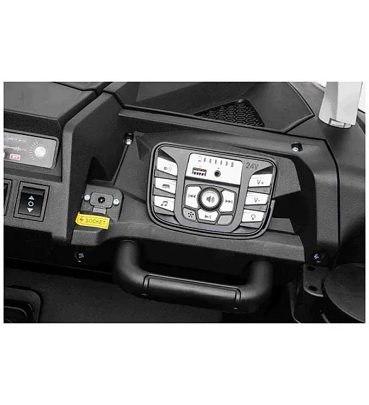 24V UTV XXL Beneo - dječji akumulatorski auto bijelo-crni