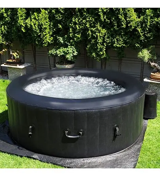 napihljiv jacuzzi za 6 oseb - napihljivi masažni bazenn, črn