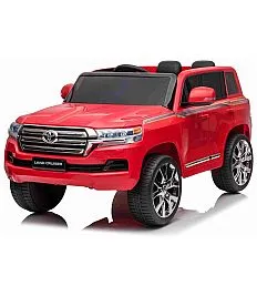 12V Toyota Landcruiser - avto na akumulator, rdeč