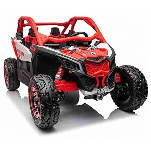 12V CAM-AM MAVERICK - otroški avto na akumulator 4x4, rdeč