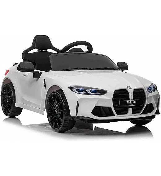12V dječji auto na akumulator BMW M4 - bijeli Beneo