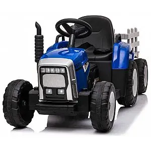 12v otroški traktor s prikolico moder