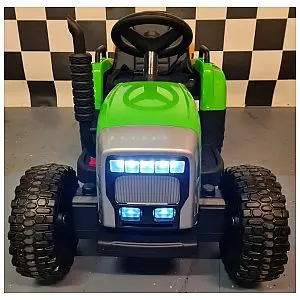12v otroški traktor s prikolico zelen