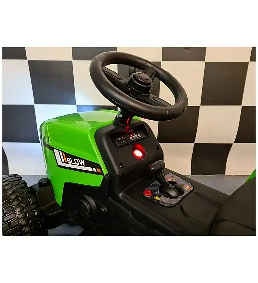 12V Traktor s prikolicom zeleni