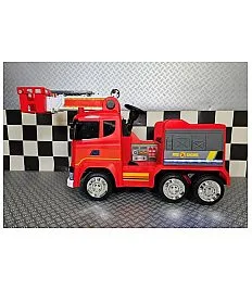 Gasilsko vozilo na akumulator Scania z žerjavom 12V rdeč