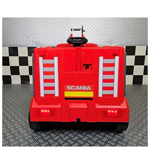 Vatrogasni Kamion na akumulator Scania z žerjavom 12V crveni