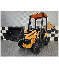 12V Otroški bager JCB SITEMASTER s streho