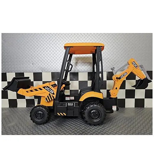 12V Otroški bager JCB SITEMASTER s streho Cars4kids