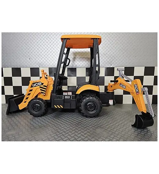 12V Otroški bager JCB SITEMASTER s streho Cars4kids