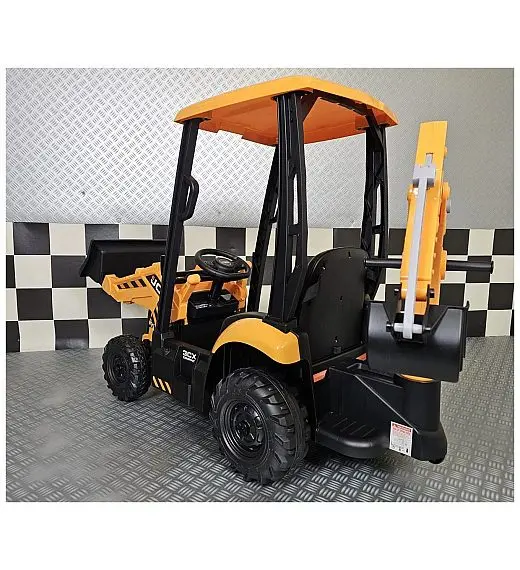 12V Otroški bager JCB SITEMASTER s streho Cars4kids