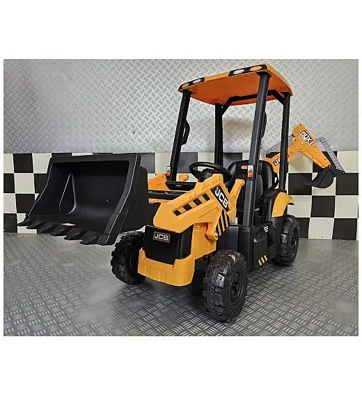 12V Otroški bager JCB SITEMASTER s streho Cars4kids
