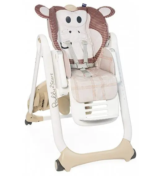 Stolček za hranjenje Chicco POLLY 2 START Monkey