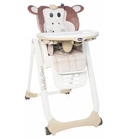 Stolček za hranjenje Chicco POLLY 2 START Monkey