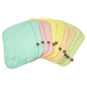 Krpice za umivanje Refill Pastel iz Bambusa - 10 kos